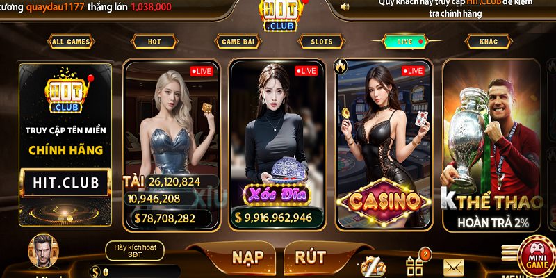 Live game hitclub là địa chỉ đổi thưởng hàng đầu