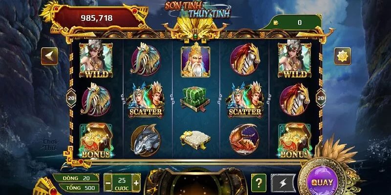 Sơn tinh thủy tinh - Game quay slot được săn đón